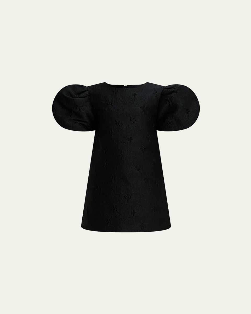 Girl's Giselle Mini Puff Sleeve Dress, Size 5-16